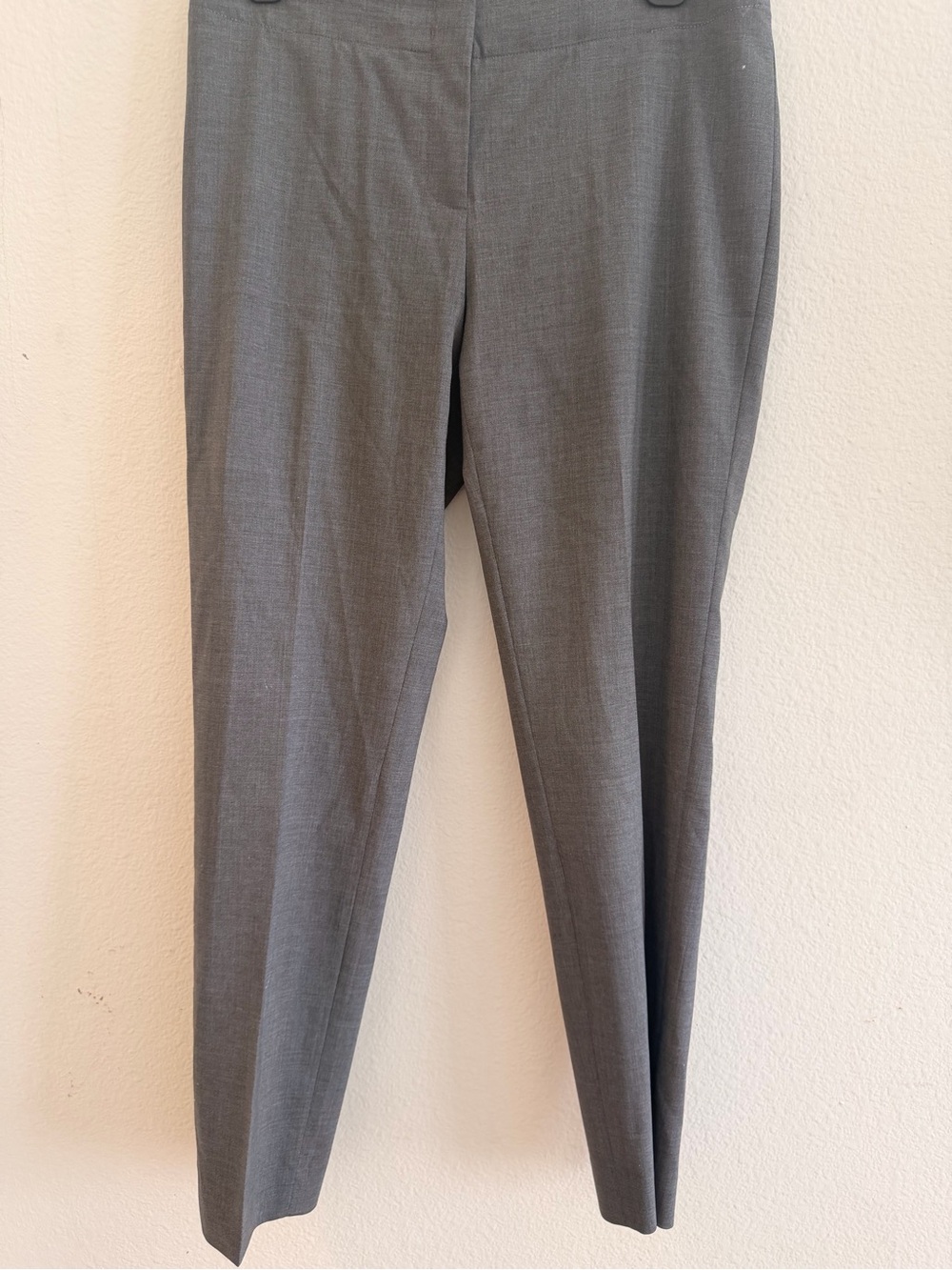 Lafayette 148 New York Straight-Leg Dress Pants in Charcoal Gray, Size 4